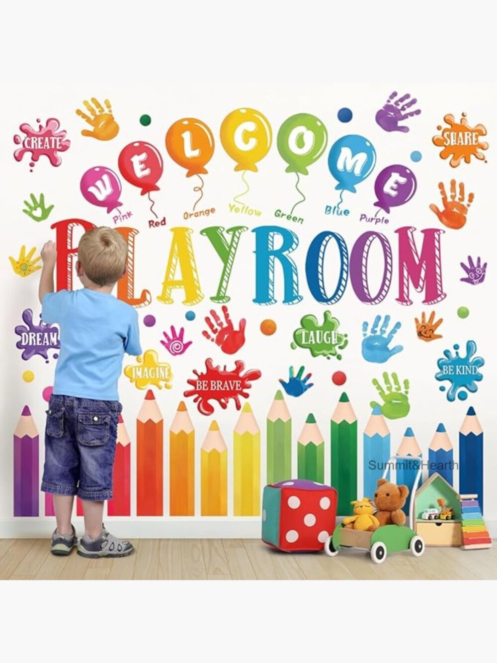 Large Peel and Stick Wall Decals for Kids Room Classroom Decor